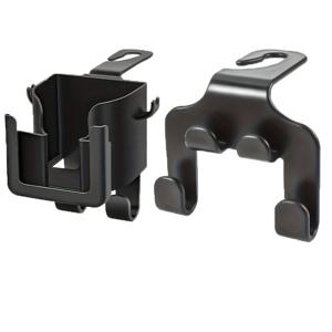 TEMU 2개입 (다기능 컵 홀더 + 다기능 후크) 다기능 차량용 시트 등받이 수납 랙 (컵 홀더, 휴대폰 거치대, 후크 포함) - 대부분의 차량 모델에 적합, 물병, 밀크티 봉투, 쓰레기 봉투 및 유리병 보관 가능, 차량 수납