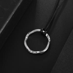 TEMU 1개 스타일리시 모비우스 러브 무한 루프 기하학 숫자 펜던트 목걸이, 가죽 코드, 남녀 모두를 위한 로맨틱 주얼리 선물
