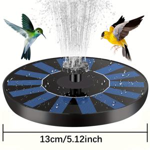 TEMU 1개 태양광 분수 펌프, 태양광 분수대, 태양광 분수 새 목욕 펌프, 독립형 휴대용 부유형 태양광 물분수 펌프, 정원, 연못, 수영장, 야외용 (1W-3.6W)