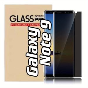 TEMU [1개입] 삼성 갤럭시 노트 9용 강화 유리 액정 보호 필름 (프라이버시 기능 포함), 9H 경도, 블랙 색상, 스크래치 방지, 지문 방지, 기포 방지, 풀 커버리지 필름