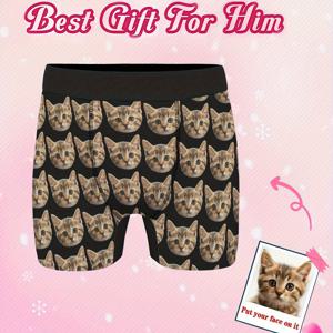 TEMU [DIY] 맞춤 속옷, 남성 속옷, 사진 맞춤 속옷, 선물, 재미있는 얼굴 교체 기능이 있는 신기한 속옷, 가볍고 통기성 좋은 속건성 원단, 편안한 소재, 친구, 연인 또는 파트너에게 적합