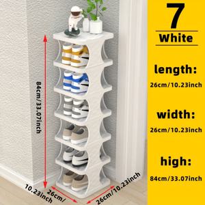 TEMU 초보자도 쉽게 사용할 수 있는 접이식 좁은 신발 정리대, 공간 절약형 다층 신발장, 기숙사에 적합