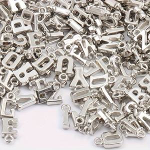 TEMU 300/150개 9*12mm 골드 실버 컬러 랜덤 알파벳 3D 비즈 DIY 주얼리 만들기용 아크릴 펜던트 비즈, 창의적인 수제 공예품, 우정 팔찌 및 이름 목걸이, 참 장식 - 크리스마스 선물, 새해 선물용 주얼리 액세서리 비즈 세트