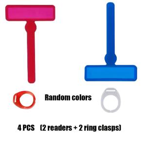 TEMU 4개입 가이드 리딩 손가락 집중 하이라이터, 디スレ키시아용 독서 보조 스트립, 책갈피, ADHD용 독서 도구