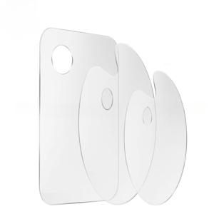 TEMU 3개 투명 논스틱 팔레트 세트, 유화 팔레트, 수채화 페인트 트레이, 투명 아크릴 혼합 팔레트, 공예 및 예술 페인팅 보드에 적합한 아트 팔레트