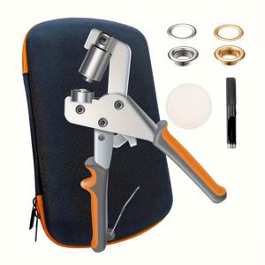 TEMU 고하중 아이릿 키트, 가방 및 10mm 아이릿 200세트 포함, DIY 타프 고리 수리 및 설치용 완전한 아일렛 및 아이릿 공구 키트