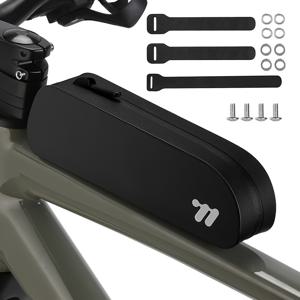 TEMU WEST BIKING 자전거 탑 튜브 백 사이클링 프론트 백 (나사 및 스트랩 포함), 저항 감소 방풍 그라벨 로드 자전거 탑 프레임 백, 자전거 추가 장비