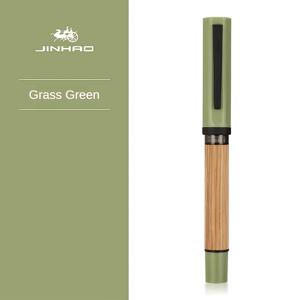 TEMU 1개 JINHAO 우드 만년필 F/EF 닙 - 학교, 사무실, 캘리그라피에 적합한 우드 만년필 - 우아한 필기구 & 오크 우드 바디 (잉크/교체용 잉크통 미포함)