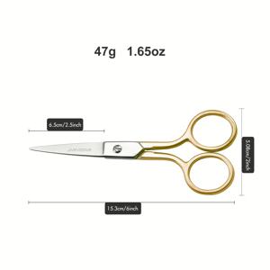 TEMU 의류 및 종이 절단에 적합한 날카로운 스테인리스 스틸 가위, 재봉 및 바느질 필수품, 수제 종이 자르기 실 머리 가정용 가위