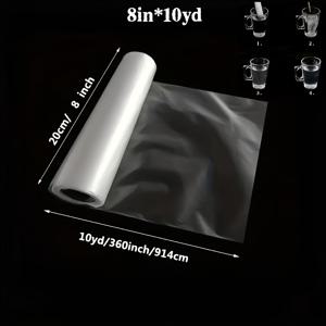 TEMU 1롤 세탁 가능한 수용성 자수 안정제 - 기계 및 손바느질용, 패브릭 안정제, 후프 사이즈 20cm (1롤 폭), 퀼팅, 니들포인트용