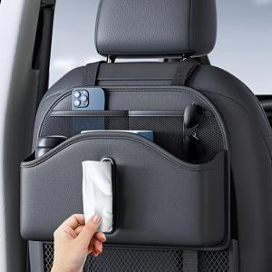 TEMU 차량용 시트 등받이 수납 걸이 가방, 차량 정리함, 대용량 수납, 티슈 케이스, 우산 홀더, 차량용 유용품, 자동차 용품, 실용적인 필수품, 다기능 뒷좌석 수납 가방