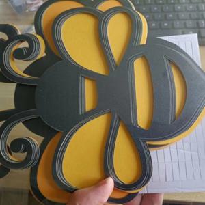 TEMU 12개 대형 3D 중공 벌 벽 스티커 세트, 생일, 봄 축하 및 세계 벌 날 축제를 위한 벌 테마 파티 장식, 종이 재질, 오두 스타일, 벌 장식