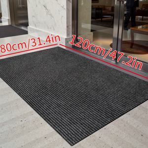 TEMU 동양 브랜드 야외용 상업용 도어 매트 1개, 흡수 및 미끄럼 방지 웰컴 카펫, 순수 그레이 정문 입구 매트, 내구성 강하고 관리 쉬운 바닥 매트, 문, 슈퍼마켓 출입구, 엘리베이터 입구 및 마당에 적합