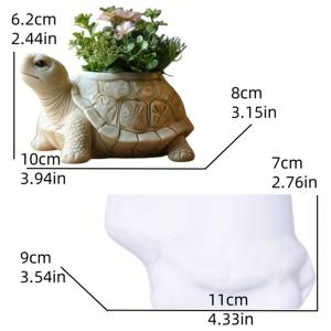 TEMU 레진 주조 몰드, 귀여운 거북이 장식품 몰드 식물 화분 꽃병 펜꽂이 실리콘 몰드 아트 가정용 향초 장식용 장식품 몰드 DIY 가정용 장식품 실리콘 몰드 캔들 몰드 드립 고무 몰드 화분 실리콘 몰드 글로벌 신제품, 단 하나뿐, 첫 출시