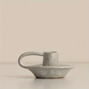 TEMU 노르딕 모던 캔들홀더 - 우아한 라이트 그레이/화이트 (중성 팔레트), 내구성 있는 세라믹 테이블 센터피스, 다이닝룸, 거실, 사무실용 스칸디나비아 홈 데코 캔들스틱, 아늑한 분위기 조명, 슬림 디자인