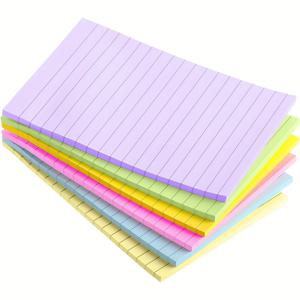 TEMU 4X6인치 줄자형 스티커 메모, 강력 접착, 생생한 색상으로 제공