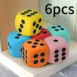 TEMU 대형 소프트 폼 주사위 세트 - 학습 및 놀이에 적합 - 생일, 크리스마스, 할로윈 파티 등에 이상적, 테이블탑 게임, 재미있는 추가, 게임 추가, 파티 용품