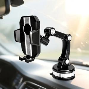 TEMU 차량용 휴대폰 홀더, 흡입식 휴대폰 홀더, 신형 기계식 암 트럭용 차량 거치대, 360도 회전 안정적인 흡착력, 2025년 신형 업그레이드 흡입식 차량용 휴대폰 거치대