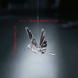 TEMU 2D 플랫, 12개 세트 아크릴 투명 새 스트랩 + 투명 낚시줄 걸이 장식, 크리스마스 웨딩, 호텔 파티 장식용