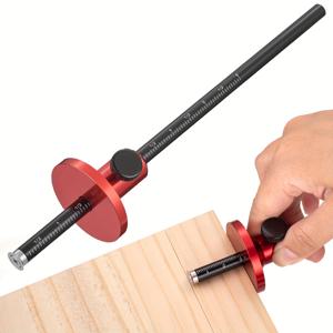 TEMU 휠 마킹 게이지 - 목공용 마킹 스크라이버 키트 (교체용 커터 2개 포함) - 인치 & MM 눈금이 있는 목재 마킹 도구 - 목수용 고체 금속 바 스크라이버 도구