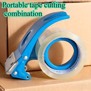 TEMU 1개 헤비듀티 수동 테이프 디스펜서 & 커터 - 산업용 휴대용 핸드헬드 원핸드 작동 테이프 건 형 도구, 블레이드 포함, 포장, 사무실, 가정, 이사, DIY용 - 마스크, 덕트, 포장 테이프 호환