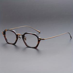 TEMU 빈티지 티타늄 안경테 세트 - 레트로 라운드 안경, 가벼운 티타늄 프레임, 학교 개학, 졸업식, 설날, 죽은 자의 날 이벤트용