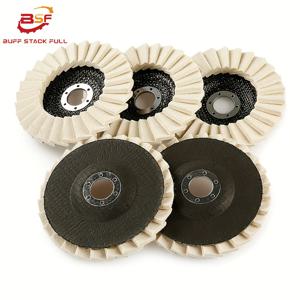 TEMU LTEWALT 펠트 버핑 휠 패드 키트 5개입 (5개/세트) - 금속 녹제거, 스크래치 수리, 미러 마감 및 표면 컨디셔닝에 적합한 헤비듀티 멀티서피스 폴리싱 패드 - 유리, 세라믹, 대리석, 목재용 - 4.5인치