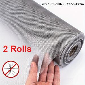 TEMU 27.56인치 x 197인치 크기의 애완동물 방지 창문 방충망 2롤. 애완동물 및 곤충에 강한 디자인입니다. 이 튼튼한 소재는 발코니, 정원 및 기타 지역에 적합한 모기장으로 구성되어 있습니다.
