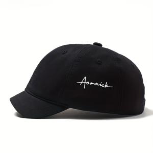 TEMU 남녀공용 Aomni 레터링 프린팅 야구 모자, 스타일리시하고 클래식한 짧은 챙의 곡선형 바이저 디자인. 캐주얼한 자리에 완벽한 이 트러커 야구 모자는 숏브림 스냅백으로도 활용 가능하며, 파티, 레저, 힙합 스타일을 위한 패셔너블하고 활용도 높은 룩을 제공합니다