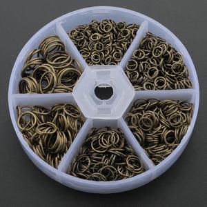 TEMU 1200개 대용량 빈티지 그린 DIY 주얼리 커넥터 키트 - 4mm 5mm 6mm 7mm 8mm 10mm 점프 링 포함, 싱글 루프 폐쇄형 O링, 목걸이, 팔찌, 귀걸이 제작, 비즈 스페이서, 키체인 및 수제 액세서리용 (대용량 포장)