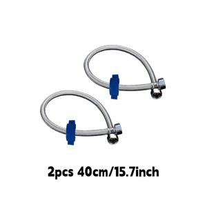 TEMU 2개 세트 304 스테인리스 스틸 브레이디드 호스, /변기/온수기/욕조/소변기 입구 호스, M20 나사식 범용 브레이디드 호스, 냉온수용, 고온, 부식, 동결 균열 방지, 내구성 및 견고함, 길이: 30/40//80/100/150/200cm 호스