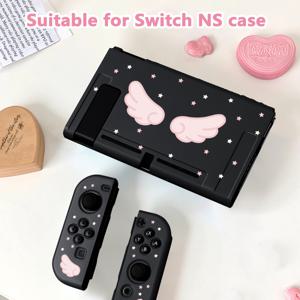 TEMU 닌텐도 스위치 케이스 호환 - 충격 방지 - 스크래치 방지 TPU 소프트 쉘 커버, 분리형 베이스 포함, 휴대용 보호 케이스, 닌텐도 스위치 게임 시스템 호환 (닌텐도 스위치 액세서리 호환)