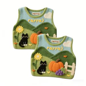 TEMU 2개 귀여운 검은 고양이 스웨터 패턴 마우스 패드 | 무선 마우스 데스크탑 액세서리, 게임 컴퓨터 노트북용 웃긴 귀여운 마우스패드, 사무실 가정용품 장식, 규조토 및 고무 재질