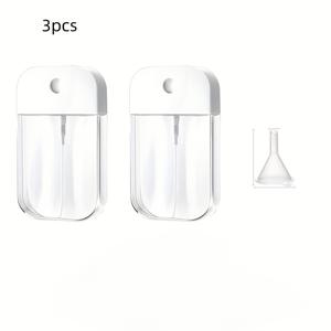 TEMU 3개 세트 미니 스프레이 병 - 미세 분무 기능 및 소형 깔때기 포함, 투명, 무향, 휴대용 여행 및 메이크업 스프레이, 얼굴, 식물, 가정용 - 내구성 있고 세련된 디자인