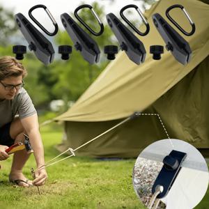 TEMU 8개입 고강도 조절식 텐트 클립 및 잠금 장치 (상어 이빨 디자인), 튼튼한 고강도 ABS 소재의 야외 캠핑 장비 (오토캠, 텐트 캐노피, 마당 세일용), 하이킹 및 캠핑에 적합, 방풍 및 안전한 쉼터 설치