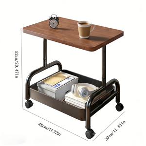 TEMU 1개 다층 이동식 소파 사이드 테이블 수납 선반 - 홈, 침실, 기숙사, 스터디룸에 이상적 - 모던, 접이식, 스터디 필수품|모던 책상, 공간절약형 홈오피스, 침실, 거실에 적합, 쉬운 조립