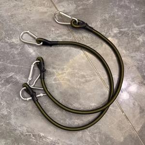 TEMU 2개 세트 카라비너 후크가 달린 헤비듀티 탄성 로프 - 캠핑, 짐, 화물용 유연한 신축성 로프 - 내구성 있는 야외 고정용, 장비, 백팩 및 차량 부착용