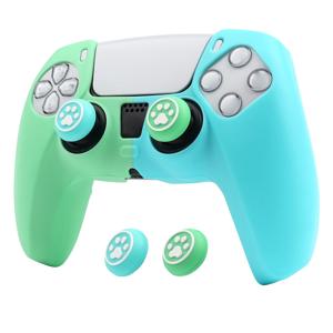 TEMU Playstation 5 컨트롤러용 소프트 보호 케이스 커버 스킨 게임패드 게임 액세서리, PS5 캡 포함