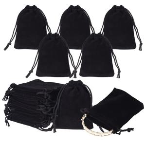 TEMU 50개입 9x7cm (0.35x0.27인치) 직사각형 벨벳 파우치, 캔디 선물 봉투, 크리스마스 파티 및 웨딩 파보어 백