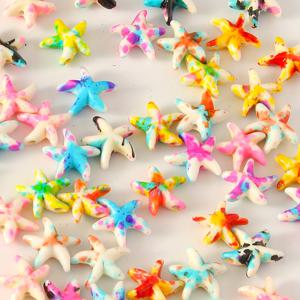 TEMU 50개 컬러 그라데이션 별 모양 & 거북이 모양 돌 비즈 DIY 쥬얼리 만들기에 적합 - 팔찌와 목걸이 장식 비즈, 작은 결함이 있는 크래프트 용품