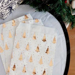 TEMU 크리스마스 트리 파티 답례품용 13X18Cm 금박 봉투 25개입, 파티, 결혼식, 생일 파티에 적합한 메탈릭 선물 가방