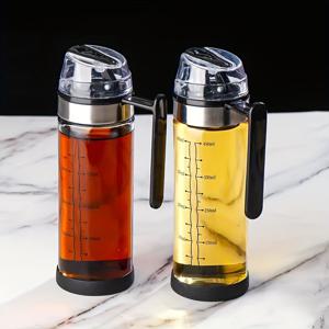 TEMU 2개입 - 오일 병, 유리 오일 용기, 누수 방지 오일 냄비, 조미료 병, 식초 병, 오일 보관 병, 야외 바베큐 및 피크닉용 주방 조미료 용기, 주방 용품, 2개입 포장