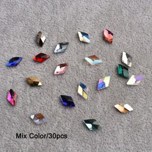 TEMU 30개 반짝이는 라인스톤 네일 아트 장식 - 3D 매니큐어, 신발 및 의류 장식용 컬러풀 유리 보석