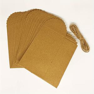 TEMU 24개 크래프트 종이 봉투 + 삼베 끈 세트, 슈퍼 선물 봉투, 파티 장식용 선물봉투, DIY 선물 포장, 생일 파티 및 휴일 사탕 포장용