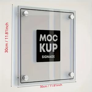 TEMU 자신의 로고가 있는 맞춤형 아크릴 사인 - 사무실 및 상점 창문용 다기능 벽 장식