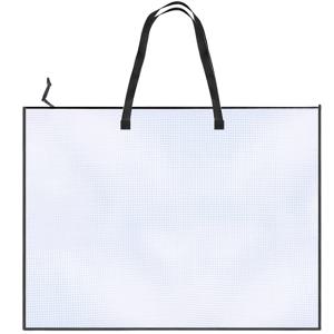 TEMU 작품, 포스터, 도안, 교실 및 사무용품을 위한 투명 PVC 문서 보관 가방 1개, 토트백, 서류가방, 스케치패드 가방, 대형 핸드백