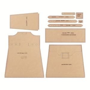 TEMU 빈티지 고급 크로스바디 가방 템플릿 세트, 크라프트 종이로 제작된 다용도 숄더백 패턴, 수제 가죽 제품 디자인, 핸드백 패턴 블루프린트 키트, 종이 공예용 템플릿