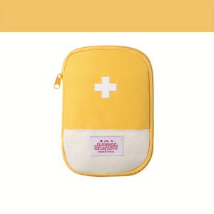 TEMU 1개 휴대용 알약 정리함 | 마카롱 색상 패브릭 알약 케이스, 지퍼형, 일상 약 복용, 여행용 보관에 적합, 지퍼 백, 비식품 접촉. 빈 가방만 해당