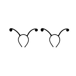 TEMU 2개입 [단색 헤어밴드] - 빈티지 Y2K 스타일, 패브릭 동물 안테나 특징 - 벌과 나비 같은 만화 곤충 디자인, 할로윈 파티 및 공연 시 착용 - 깃털 없는 단색 헤어 액세서리