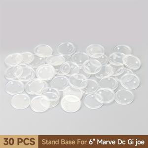 TEMU 피규어 디스플레이용 원형 플라스틱 베이스 30개입, 6인치 모델 지지대, 대부분의 1/12 스케일 액션 피규어 장난감에 적합